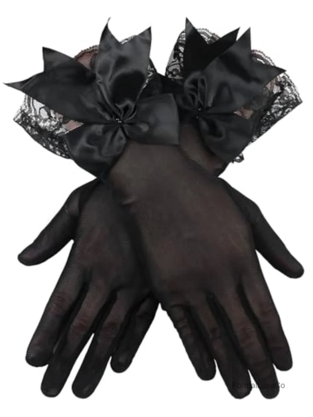Lace Sheer Gloves for Weddings Funerals Sun Protection
